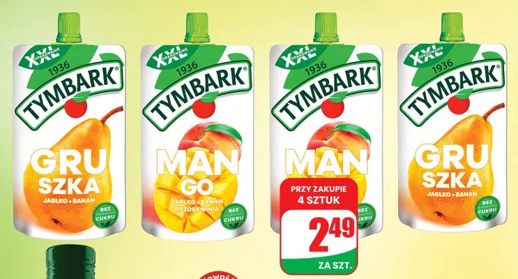 Mus owocowy, 3 rodzaje, 200 g promocja w Dino