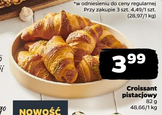 Croissant pistacjowy promocja w Netto