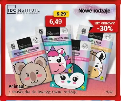Maseczka do twarzy IDC Institute Animals promocja w Drogeria Kosmyk