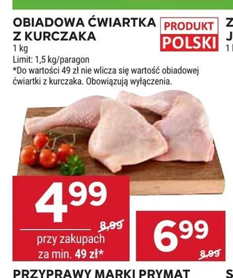 Obiadowa ćwiartka z kurczaka promocja w Stokrotka