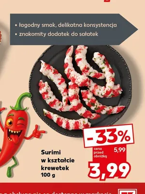 Surimi w kształcie krewetek promocja w Kaufland