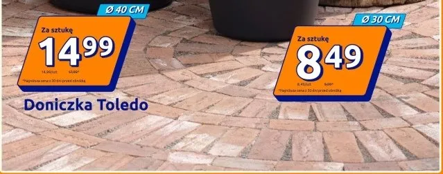 Doniczka Toledo czarna Ø 30 cm promocja w Action