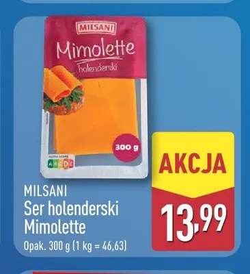 Ser holenderski Mimolette Milsani promocja w Aldi