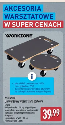 Uniwersalny wózek transportowy okrągły Workzone promocja w Aldi