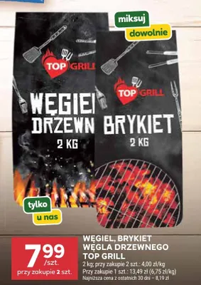 Brykiet węgla drzewnego Top Grill promocja w Stokrotka