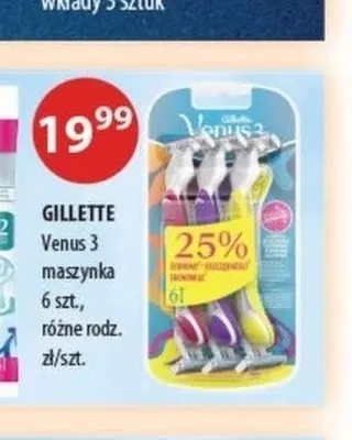 Maszynki jednorazowe do golenia Gillette Venus 3 6-pak promocja w Drogerie Laboo
