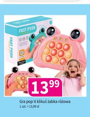 Gra pop it klikuś żabka różowa Montessa promocja w Drogerie Polskie