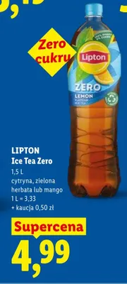 Ice tea Zero cytryna, zielona herbata lub mango promocja w Lidl