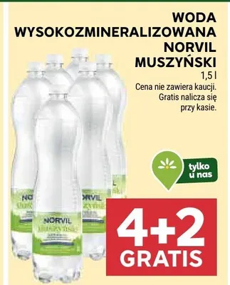 Woda wysokozmineralizowana muszyński promocja w Stokrotka