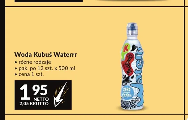 Woda Kubuś Waterrr promocja w Makro