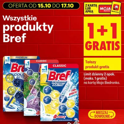 Kostka do wc Bref Power Aktiv Lawenda promocja w Biedronka