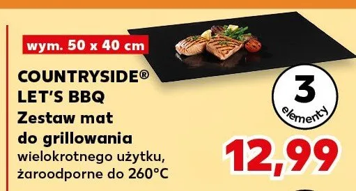 Zestaw mat do grillowania wielokrotnego użytku, żaroodporne do 260°C promocja w Kaufland