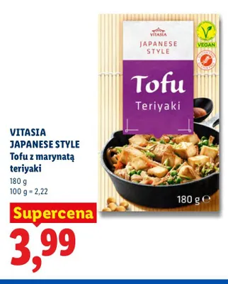 Tofu z marynatą teriyaki Vitasia Japanese Style promocja w Lidl