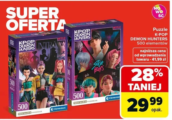 Puzzle K-POP DEMON HUNTERS 500 elementów promocja w Carrefour