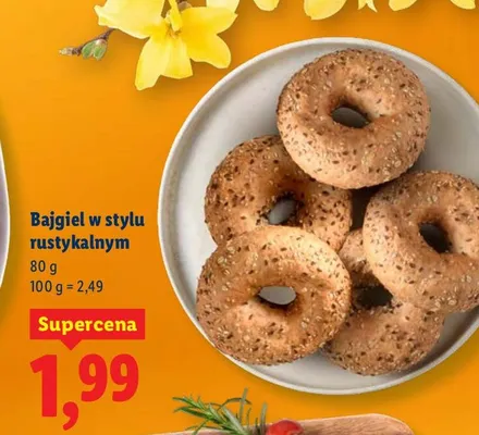 Bajgiel w stylu rustykalnym promocja w Lidl