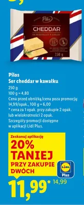 Ser cheddar w kawałku promocja w Lidl