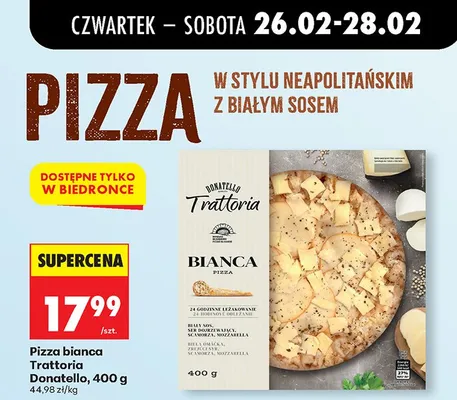 Pizza bianca w stylu neapolitańskim z białym sosem promocja w Biedronka