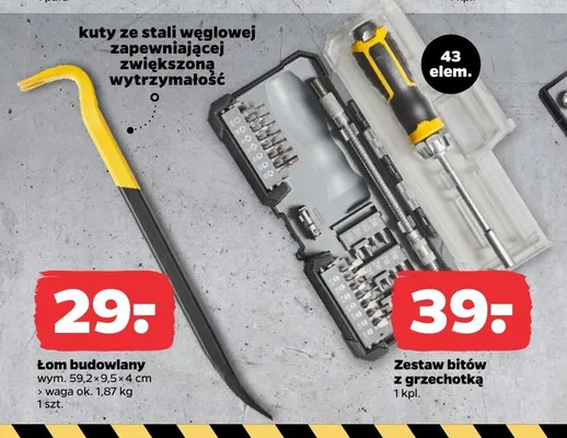 Łom budowlany promocja w Netto