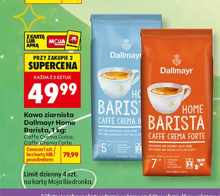 Kawa ziarnista Dallmayr Home Barista Caffe Crema Dolce promocja w Biedronka
