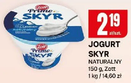 Jogurt Skyr naturalny promocja w Chorten