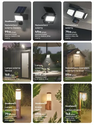 Lampa stojąca Hollis promocja w Castorama