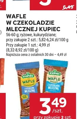 Wafle ryżowe w czekoladzie mlecznej Kupiec promocja w Stokrotka
