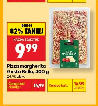 Pizza margherita Gusto Bello promocja w Biedronka