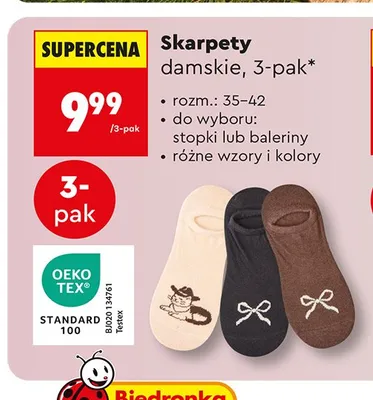 Skarpety damskie 3-pak promocja w Biedronka