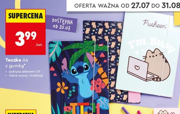 Teczka A4 z gumką St. Majewski promocja w Biedronka