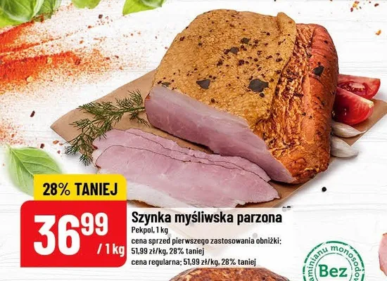 Szynka myśliwska parzona promocja w POLOmarket