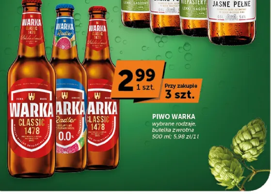 Piwo Warka Classic promocja w Euro Sklep