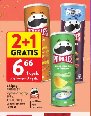 Chipsy Pringles promocja w Intermarche