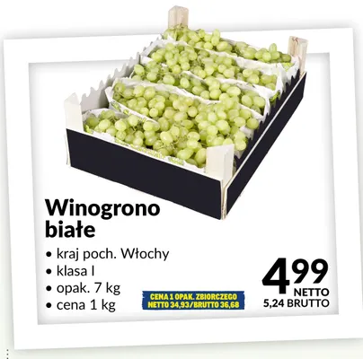 Winogrona białe promocja w Makro