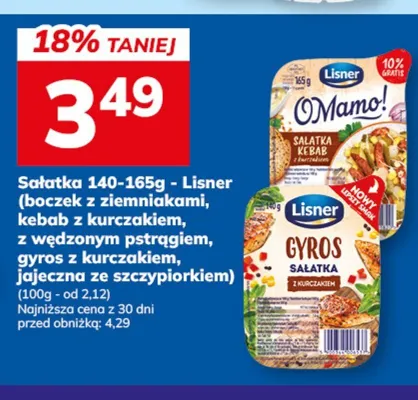 Sałatka z wędzonym pstrągiem Lisner promocja w Hitpol