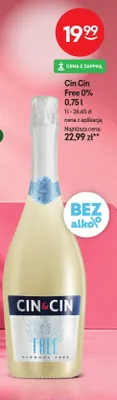 Wino bezalkoholowe musujące Cin & promocja w Żabka