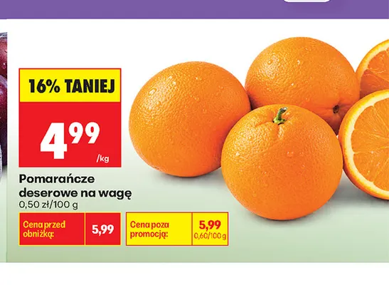 Pomarańcze deserowe promocja w Biedronka