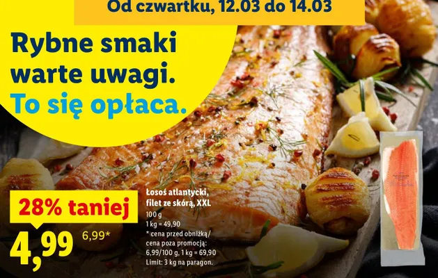 Łosoś atlantycki filet Marinero promocja w Lidl