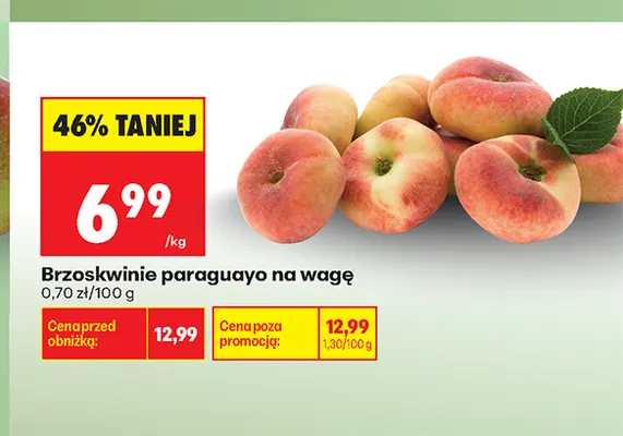 Brzoskwinie paraguayo promocja w Biedronka