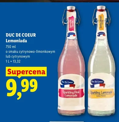 Lemoniada o smaku cytrynowo-limonkowym Duc De Coeur promocja w Lidl