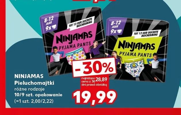 Pieluchomajtki Ninjamas promocja w Kaufland