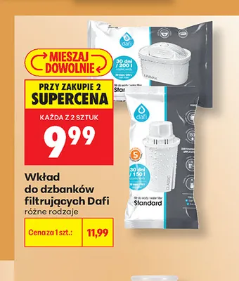 Wkład do dzbanków filtrujących Dafi promocja w Biedronka