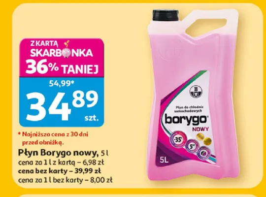 Płyn do chłodnic Borygo Nowy promocja w Auchan
