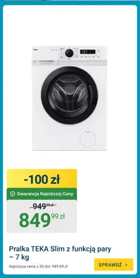 Pralka Teka Slim z funkcją pary 7 kg promocja w ERLI