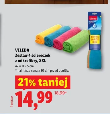 Ściereczki z mikrofibry Vileda XXL 4-pak promocja
