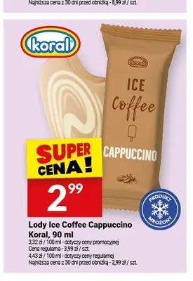 Lody Ice Coffee Cappuccino Koral promocja w Twój Market