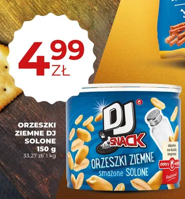 Orzeszki ziemne DJ Snack smażone solone promocja w Duży Ben