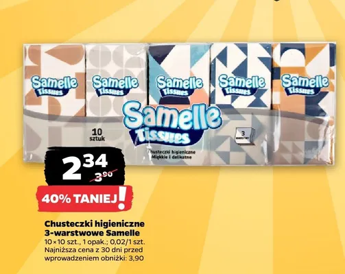 Chusteczki higieniczne 3-warstwowe promocja w Netto