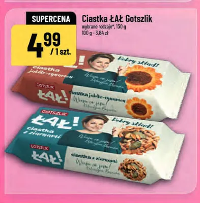 Ciastka jabłko-cynamon ŁAŁ Gotszlik promocja w POLOmarket