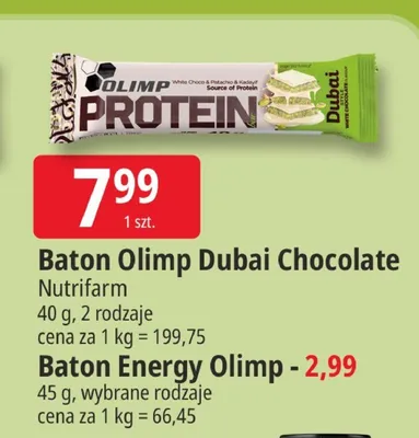 Baton proteinowy Olimp Dubai Chocolate promocja w Leclerc