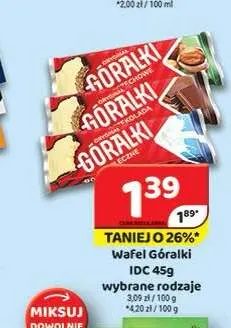 Wafel Góralki mleczne promocja w Delfin